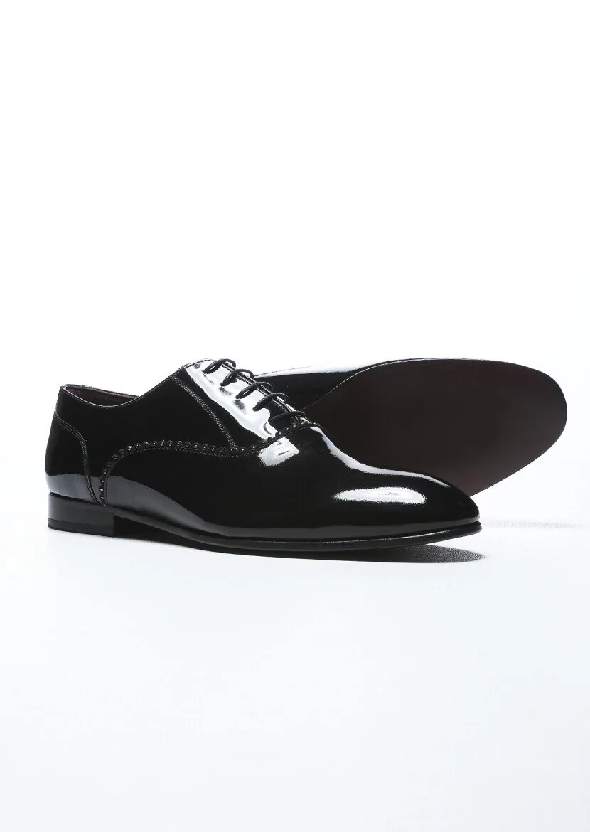 Black Patent Leather Classical Dress Shoes - 4