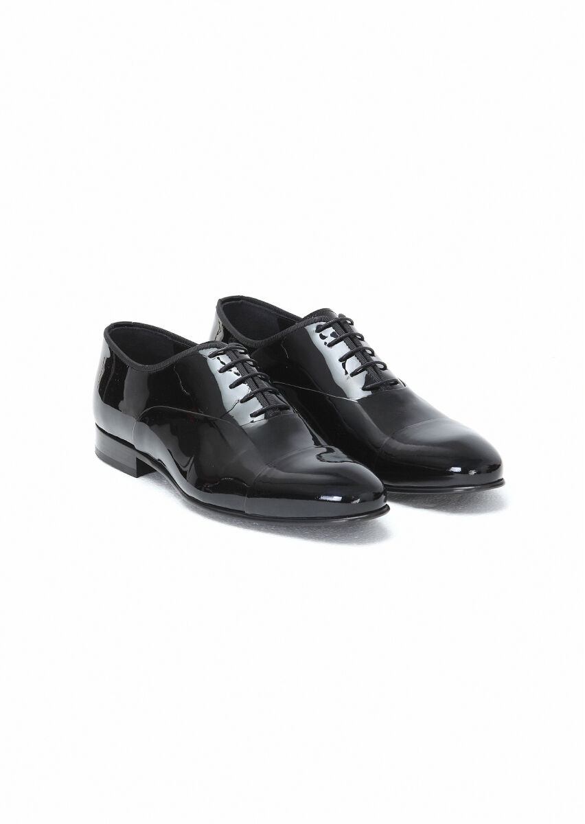 Black Patent Leather Classical Dress Shoes - 2