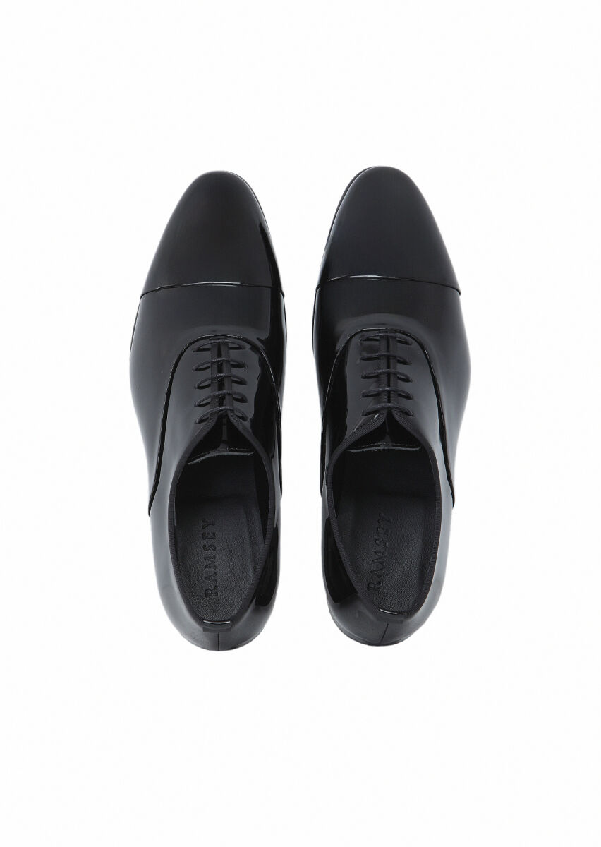 Black Patent Leather Classical Dress Shoes - 6
