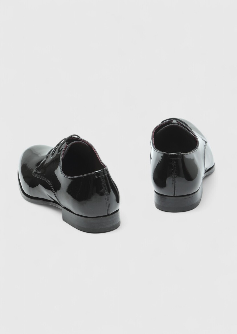Black Patent Leather Classical Dress Shoes - 5