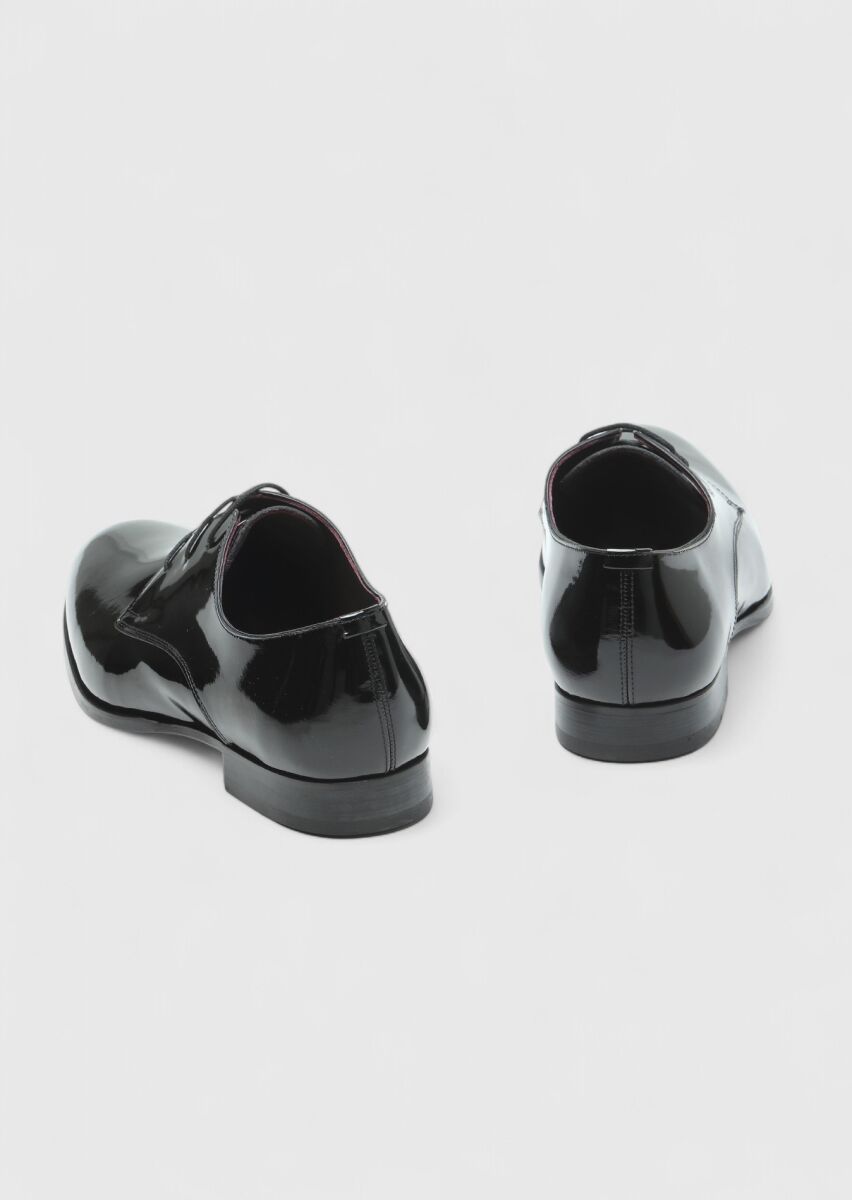 Black Patent Leather Classical Dress Shoes - 5