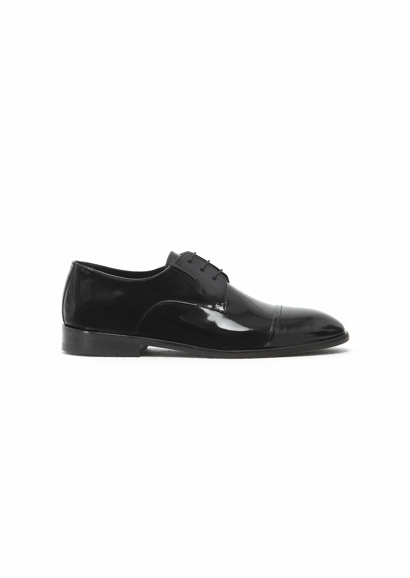 Black Patent Leather Classical Dress Shoes - 1