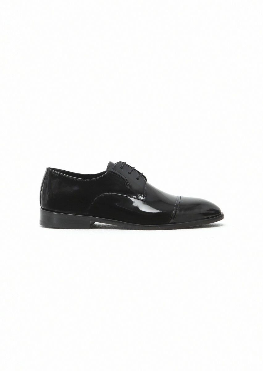 Black Patent Leather Classical Dress Shoes - 1