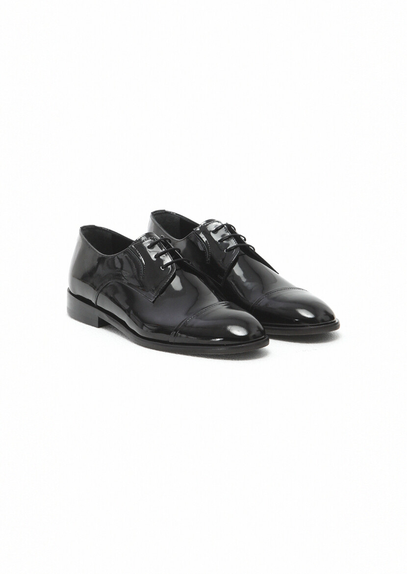 Black Patent Leather Classical Dress Shoes - 2