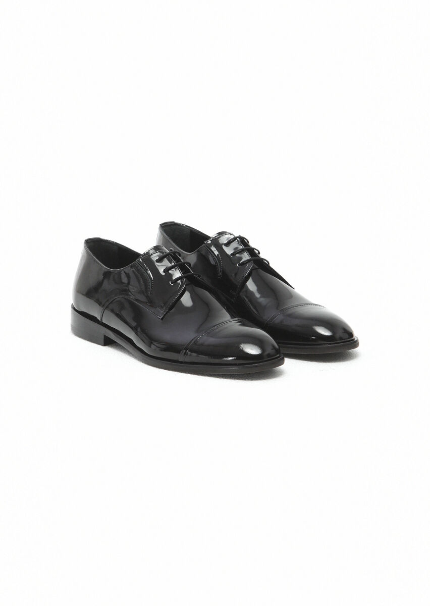 Black Patent Leather Classical Dress Shoes - 2