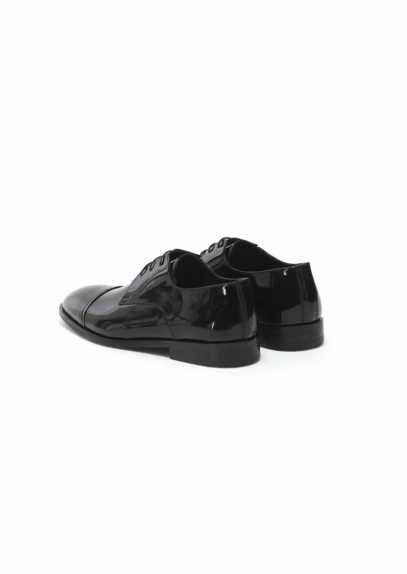 Black Patent Leather Classical Dress Shoes - 4