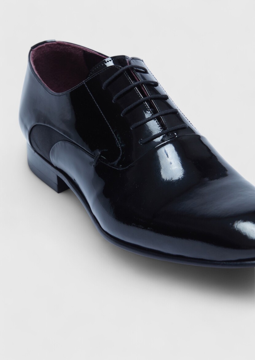 Black Patent Leather Classical Dress Shoes - 2