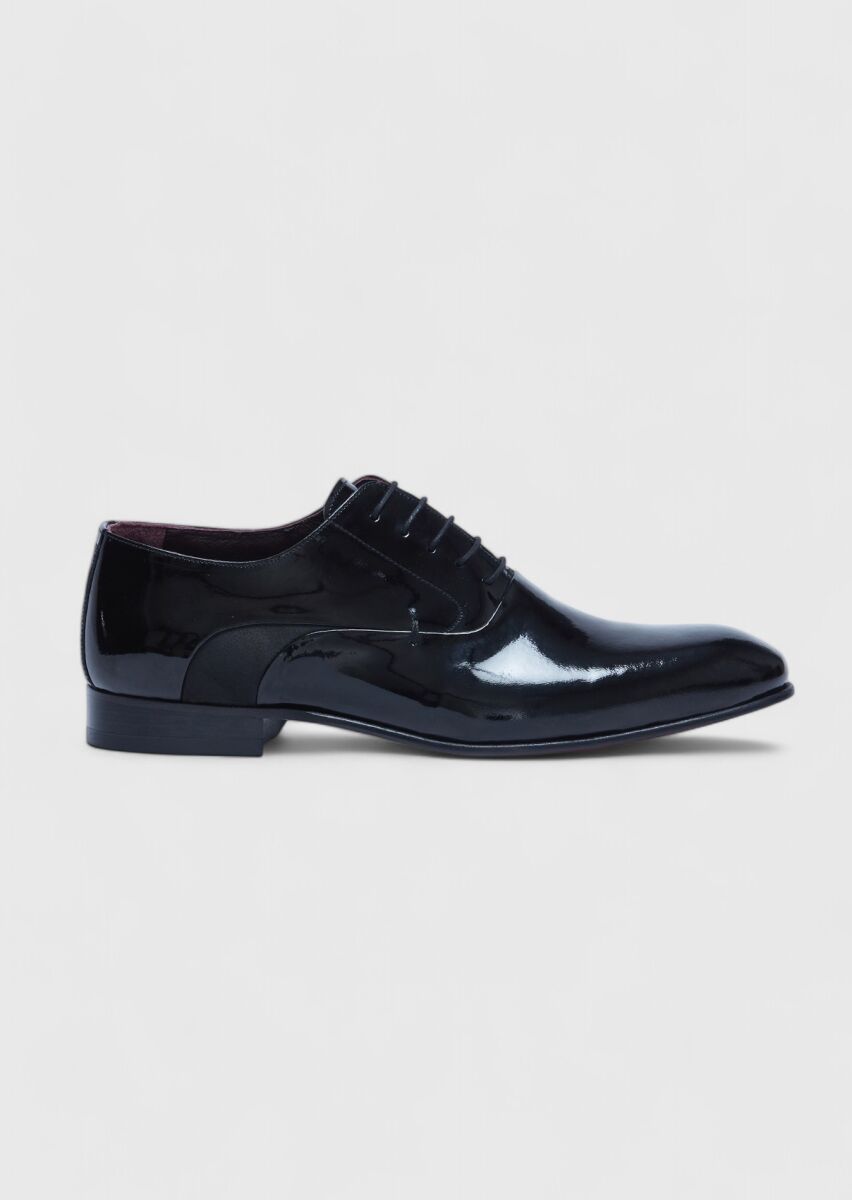 Black Patent Leather Classical Dress Shoes - 1