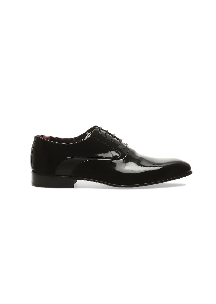 Black Patent Leather Classical Dress Shoes - 1