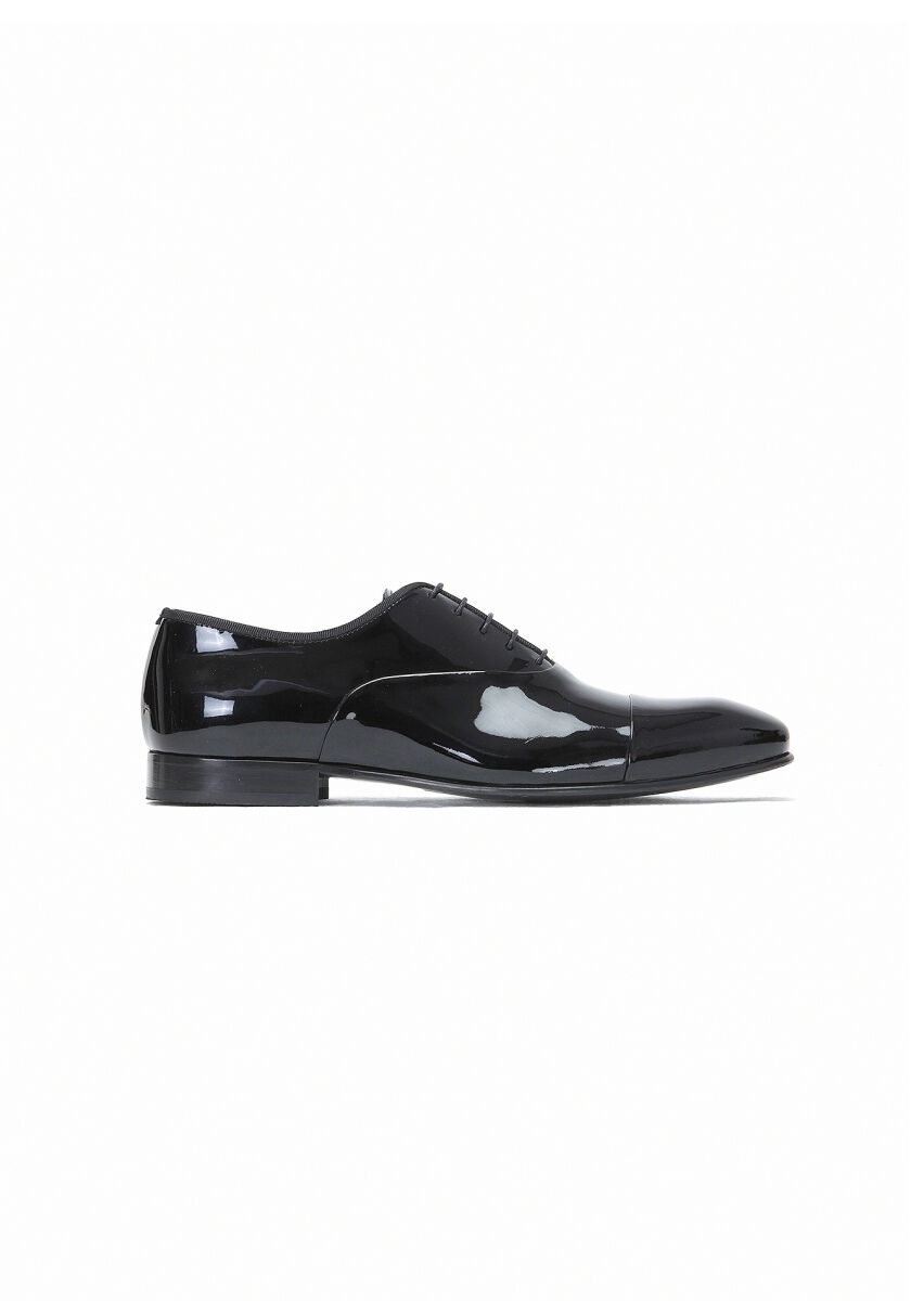 Black Patent Leather Classical Dress Shoes - 1