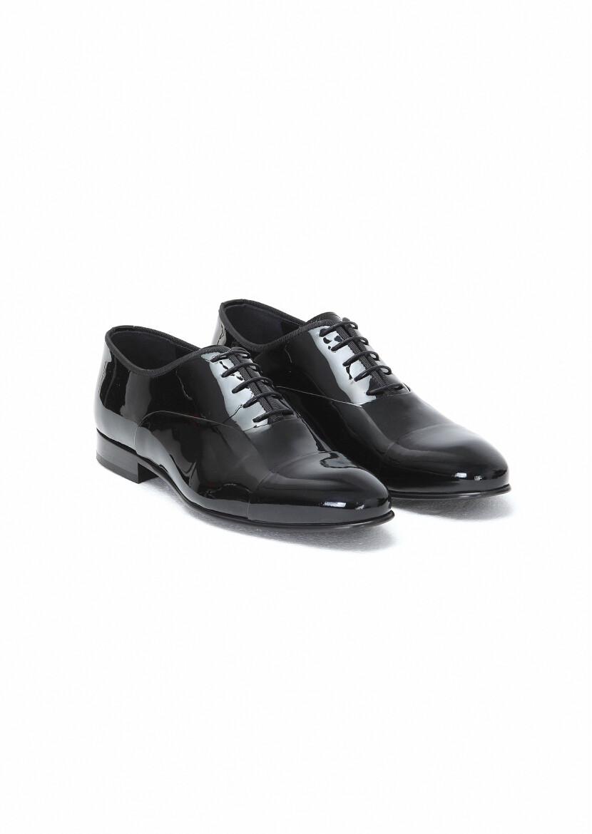 Black Patent Leather Classical Dress Shoes - 2