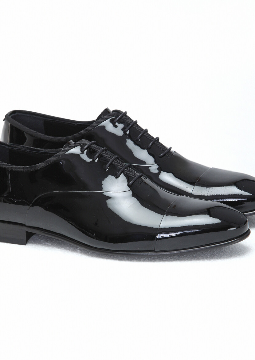 Black Patent Leather Classical Dress Shoes - 3