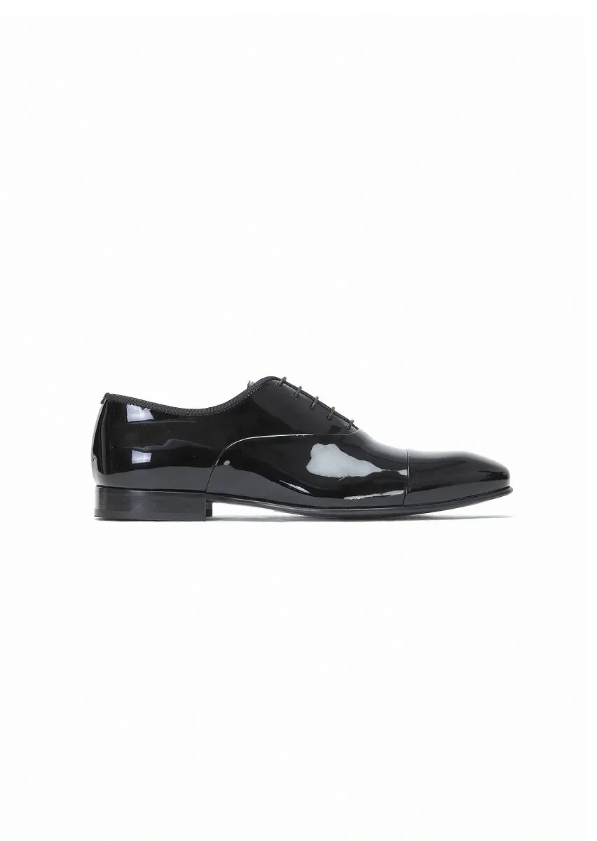 Black Patent Leather Classical Dress Shoes - 1