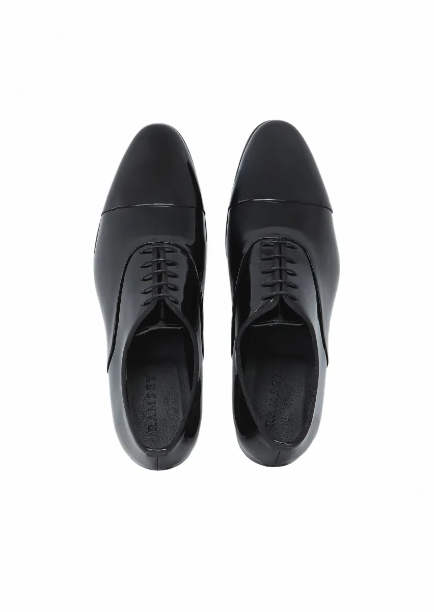 Black Patent Leather Classical Dress Shoes - 6