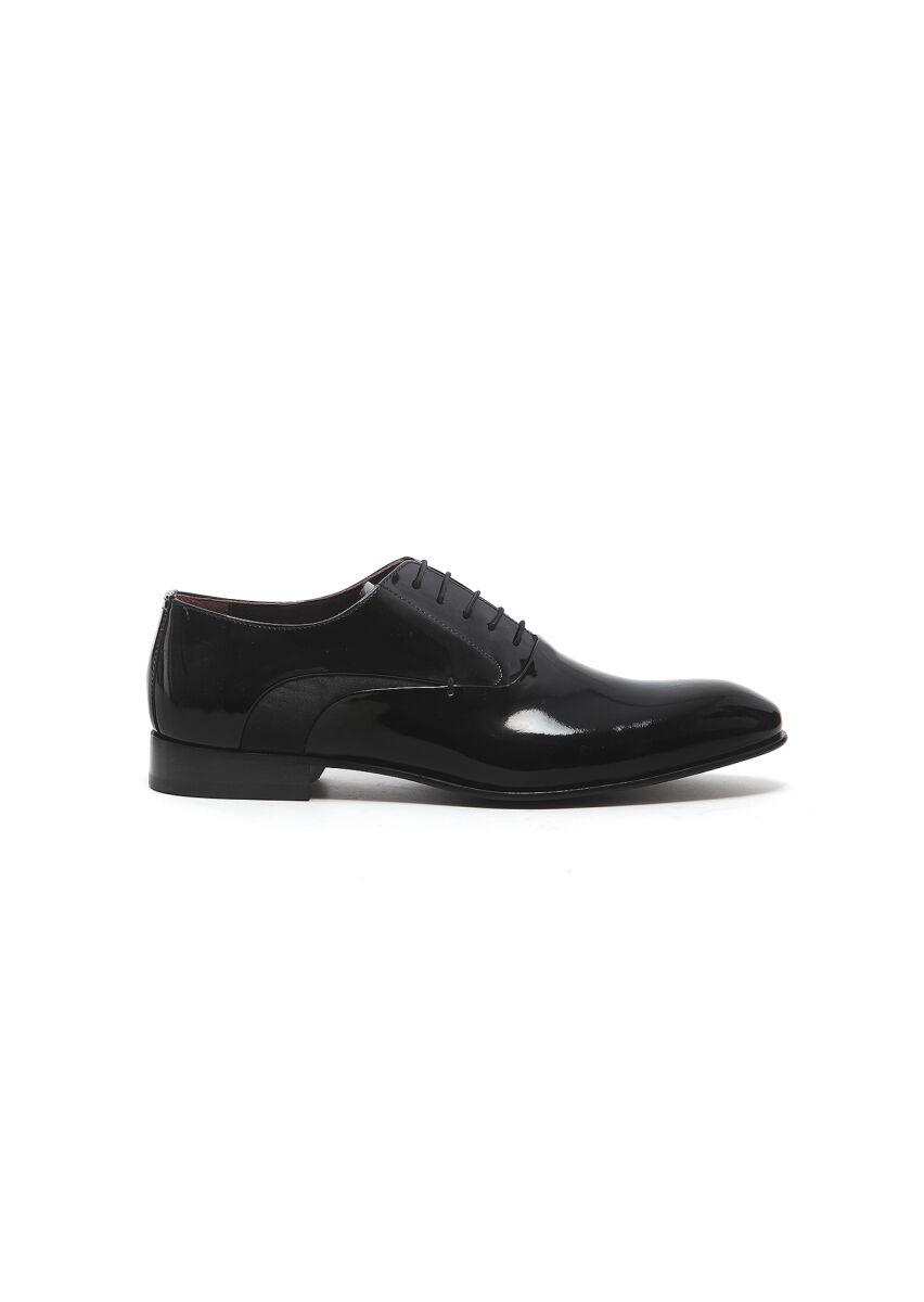 Black Patent Leather Classical Dress Shoes - 1