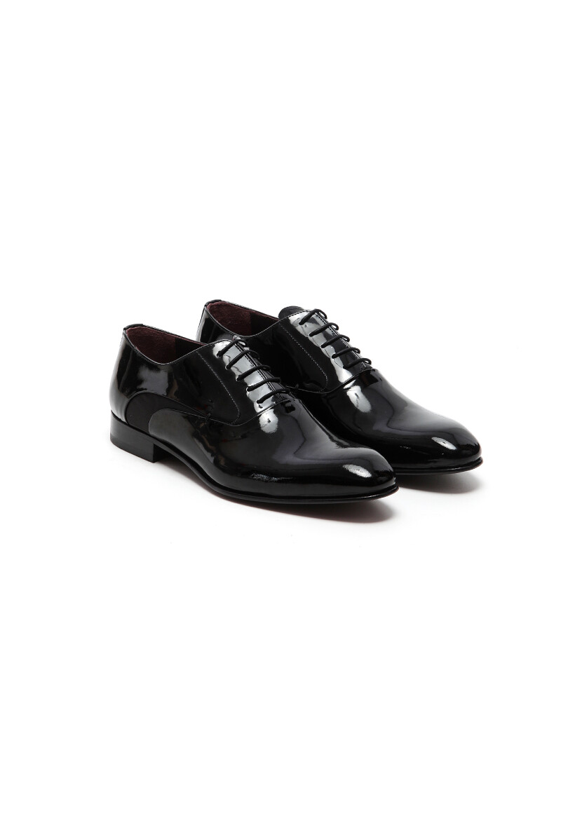 Black Patent Leather Classical Dress Shoes - 2