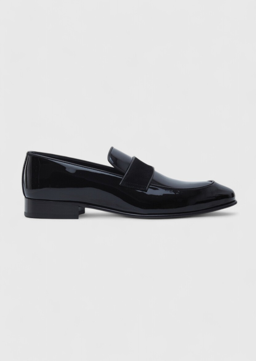 Black Patent Leather Classical Dress Shoes - 1