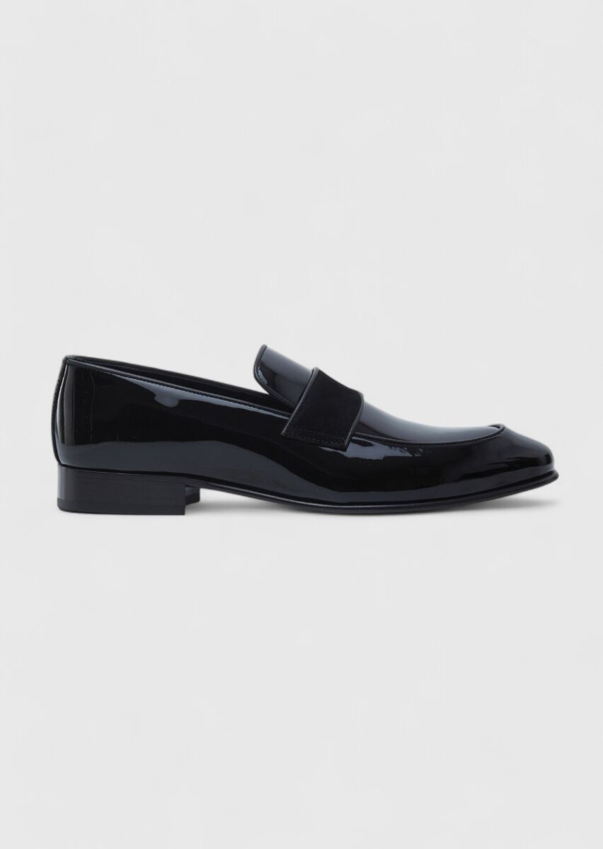 Black Patent Leather Classical Dress Shoes - 1