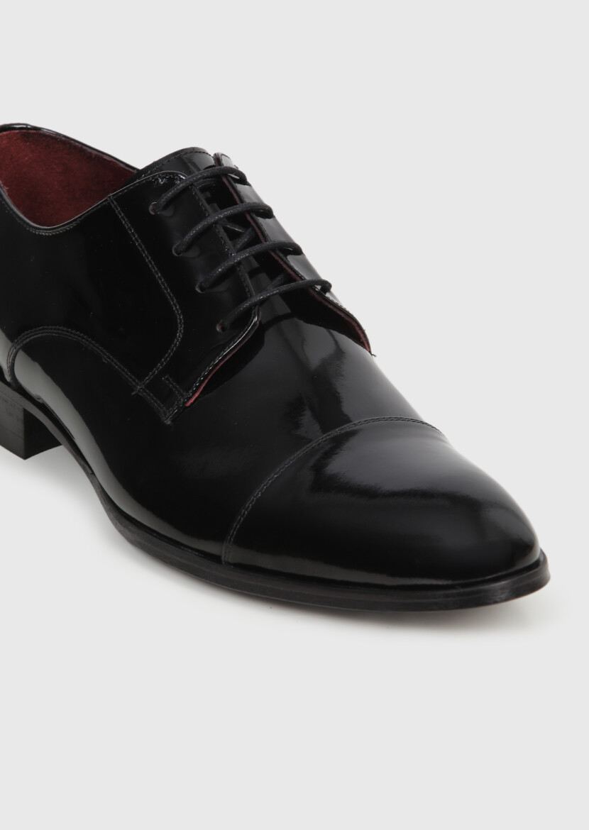 Black Patent Leather Classical Dress Shoes - 2