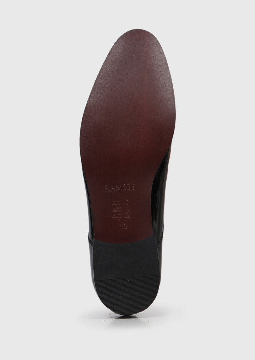 Black Patent Leather Classical Dress Shoes - 4