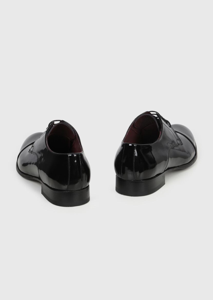 Black Patent Leather Classical Dress Shoes - 5