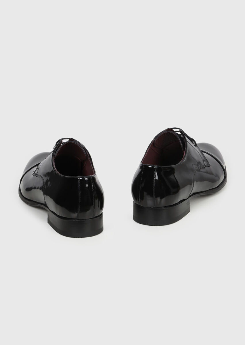 Black Patent Leather Classical Dress Shoes - 5