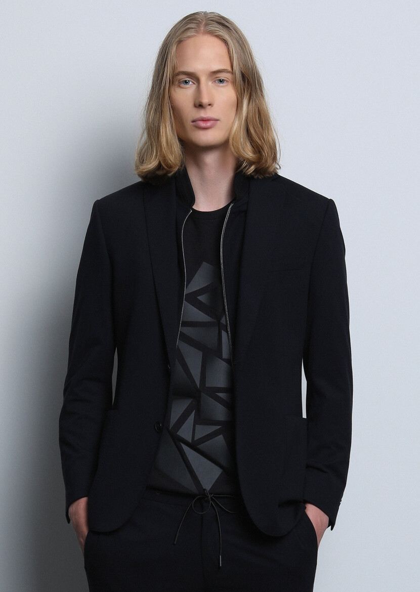 Black Patterned 100% Cotton T-Shirt - 4