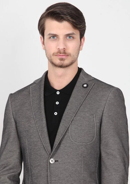 Black Patterned Zeroweight-Slim Fit 100% Cotton Jacket - 5