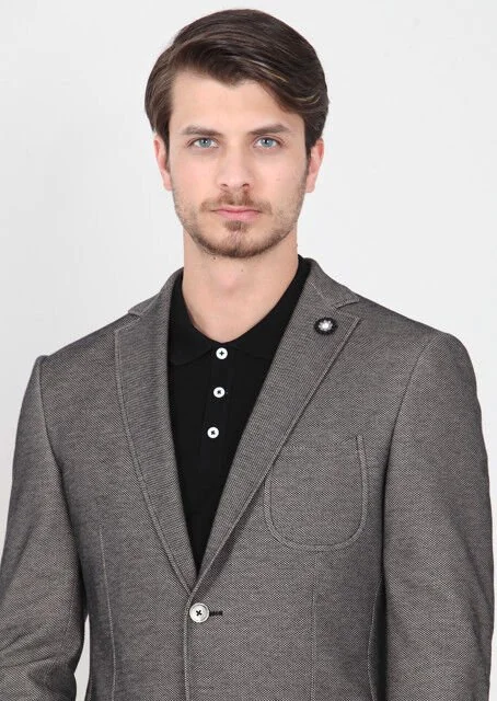 Black Patterned Zeroweight-Slim Fit 100% Cotton Jacket - 5