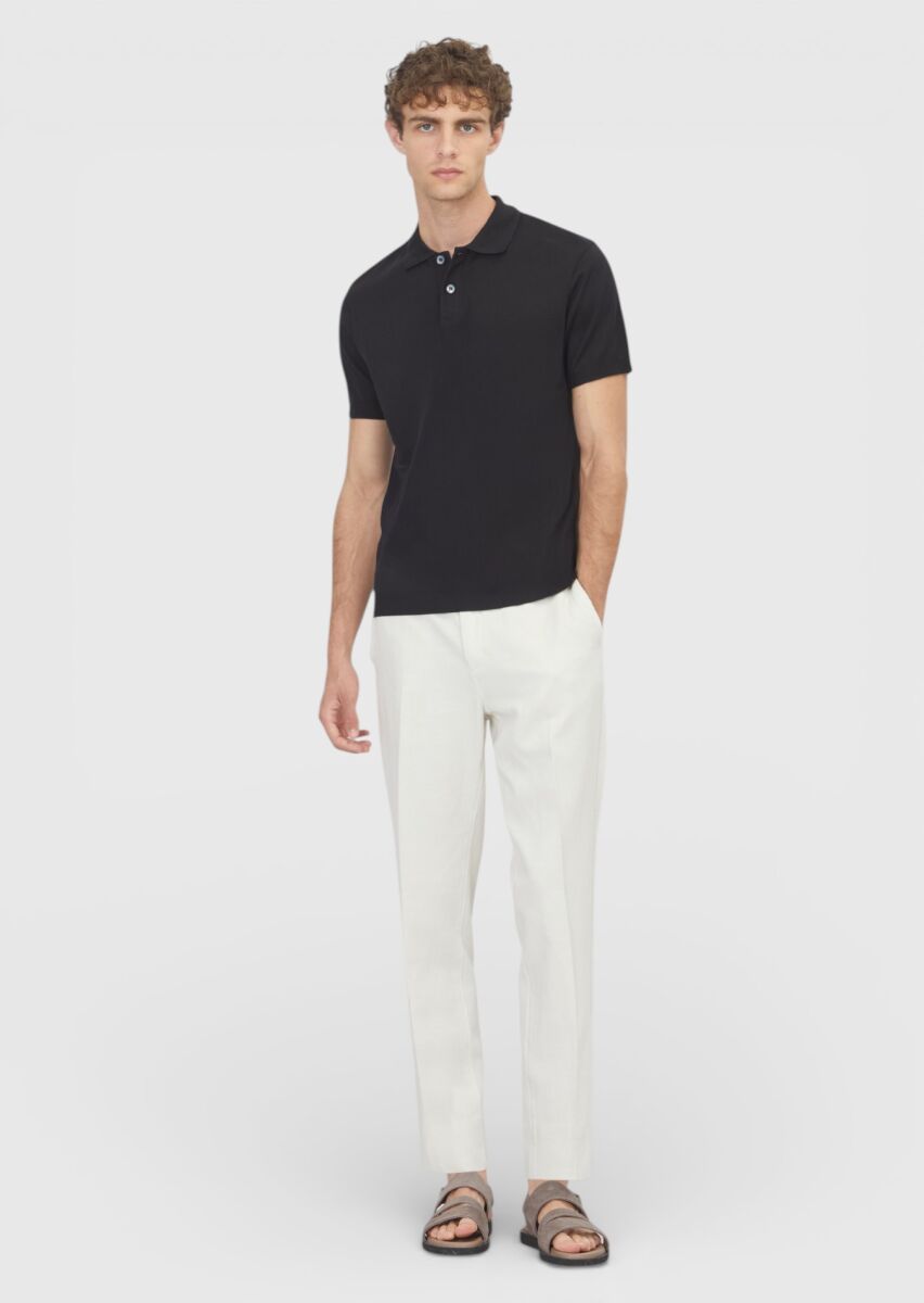 Black Plain 100% Cotton T-Shirt - 2