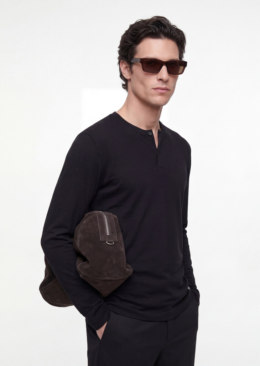 Black Plain 100% Cotton T-Shirt - RAMSEY