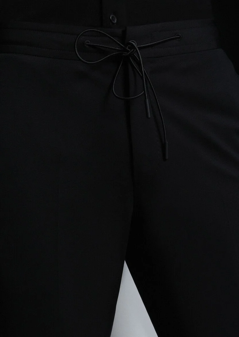 Black Plain Comfort Fit Suit - 3