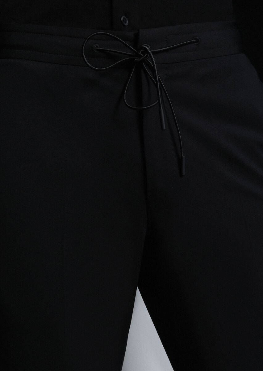 Black Plain Comfort Fit Suit - 3