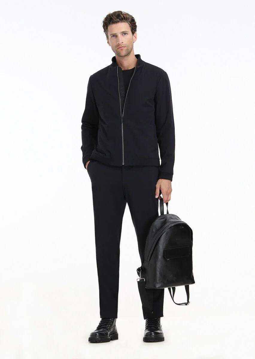 Black Plain Comfort Fit Suit - 2