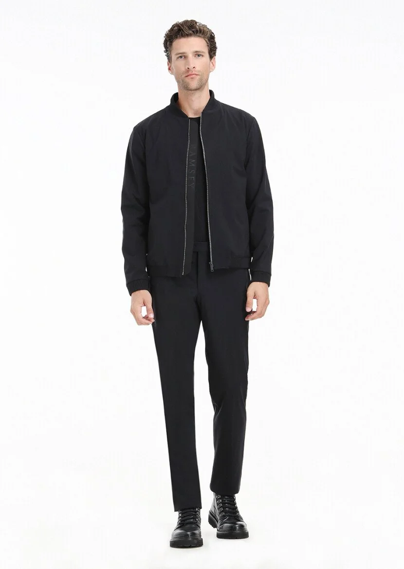 Black Plain Comfort Fit Suit - 4