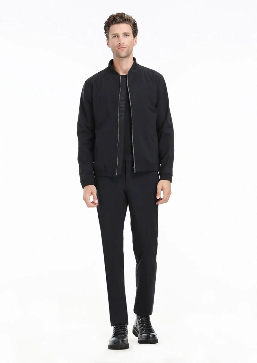 Black Plain Comfort Fit Suit - 4