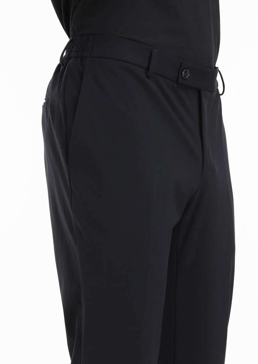 Black Plain Comfort Fit Suit - 5