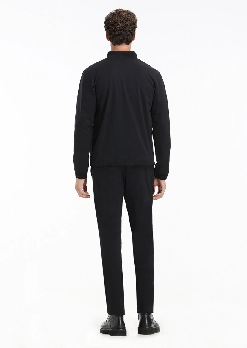 Black Plain Comfort Fit Suit - 6