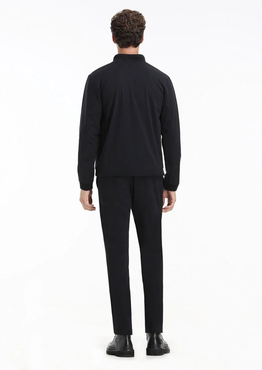 Black Plain Comfort Fit Suit - 6