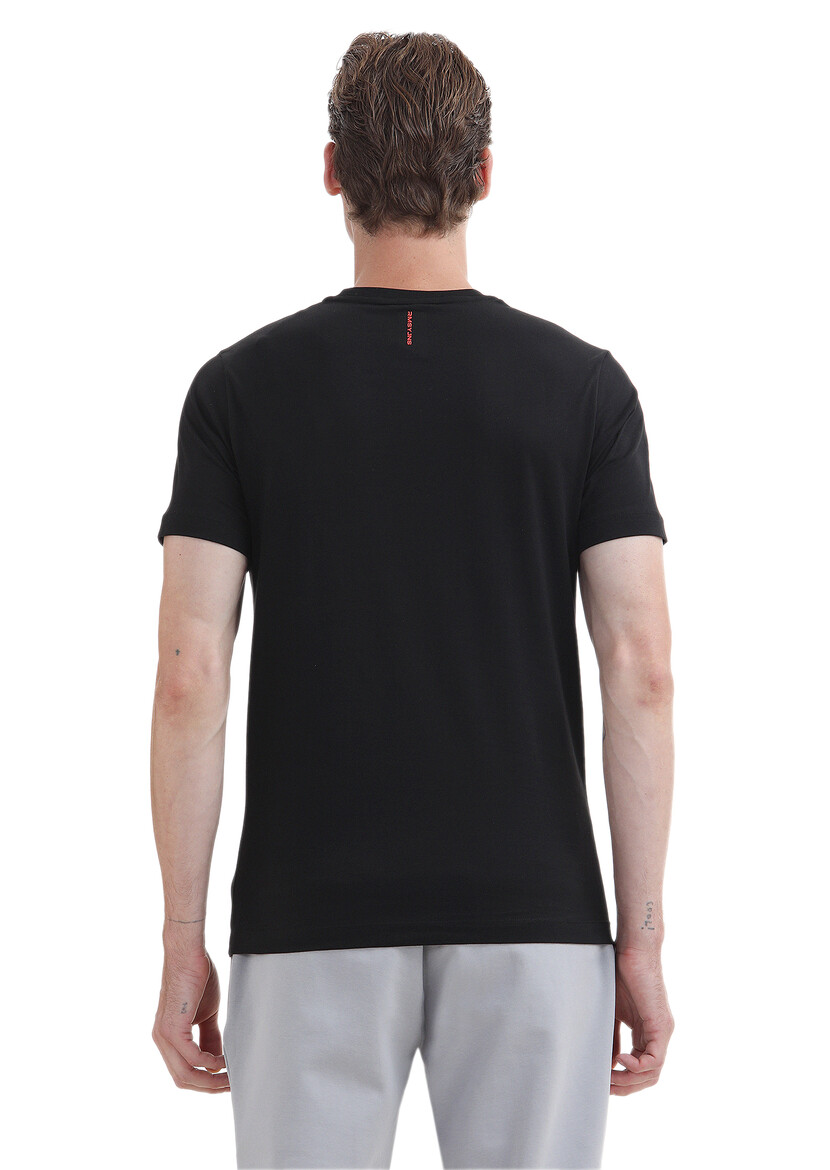 Black Plain Crew Neck 100% Cotton T-Shirt - 5