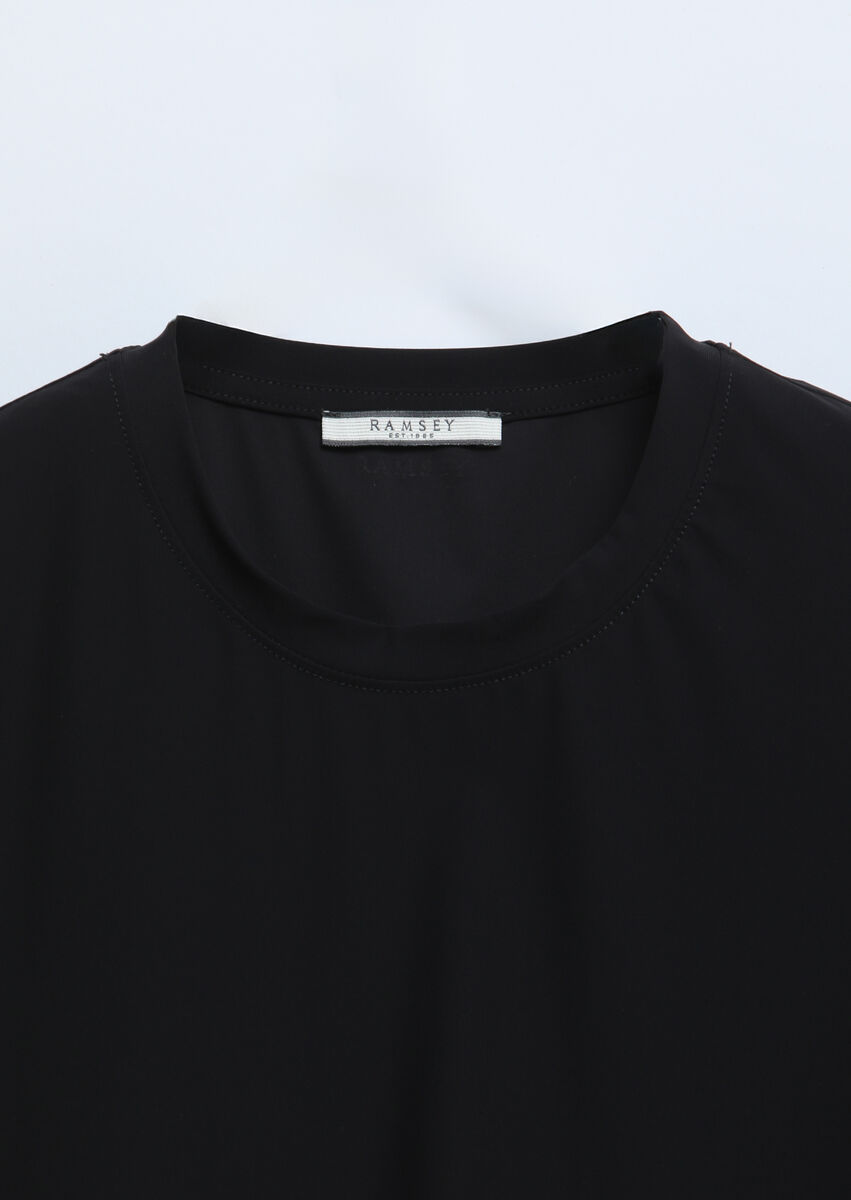 Black Plain Crew Neck T-Shirt - 7