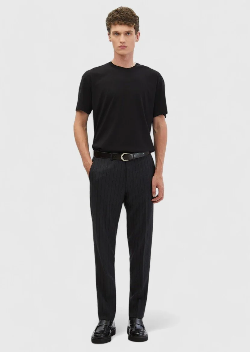 Black Plain Crew Neck T-Shirt 