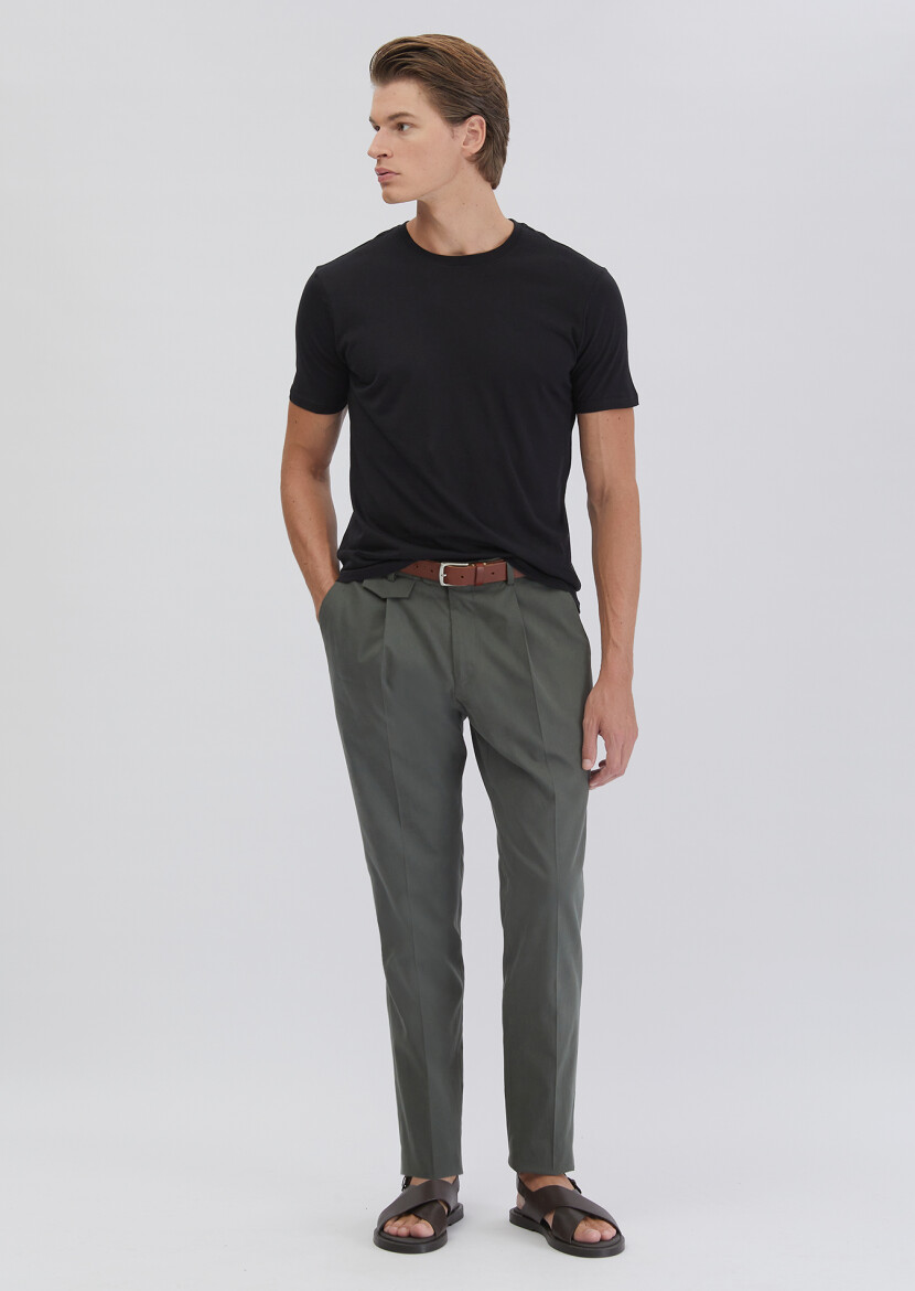 Black Plain Crew Neck T-Shirt 