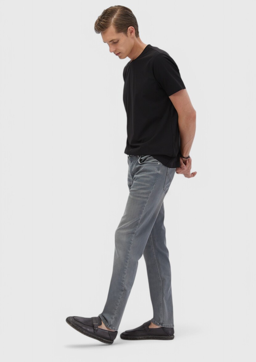 Black Plain Crew Neck T-Shirt - 3