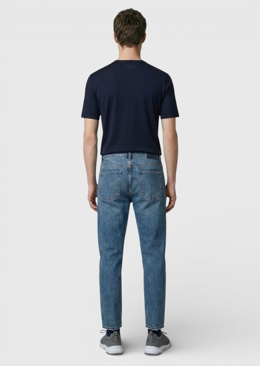 Black Plain Crew Neck T-Shirt - 4