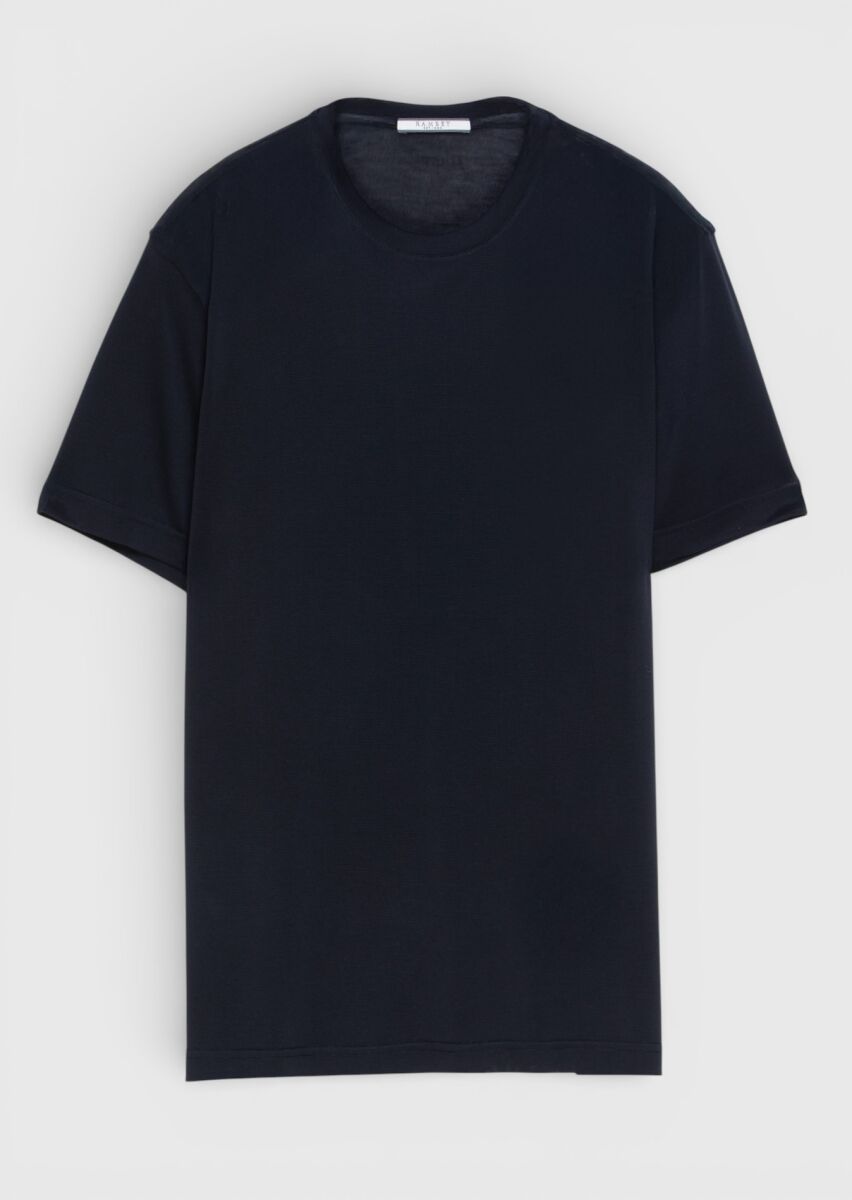 Black Plain Crew Neck T-Shirt - 5