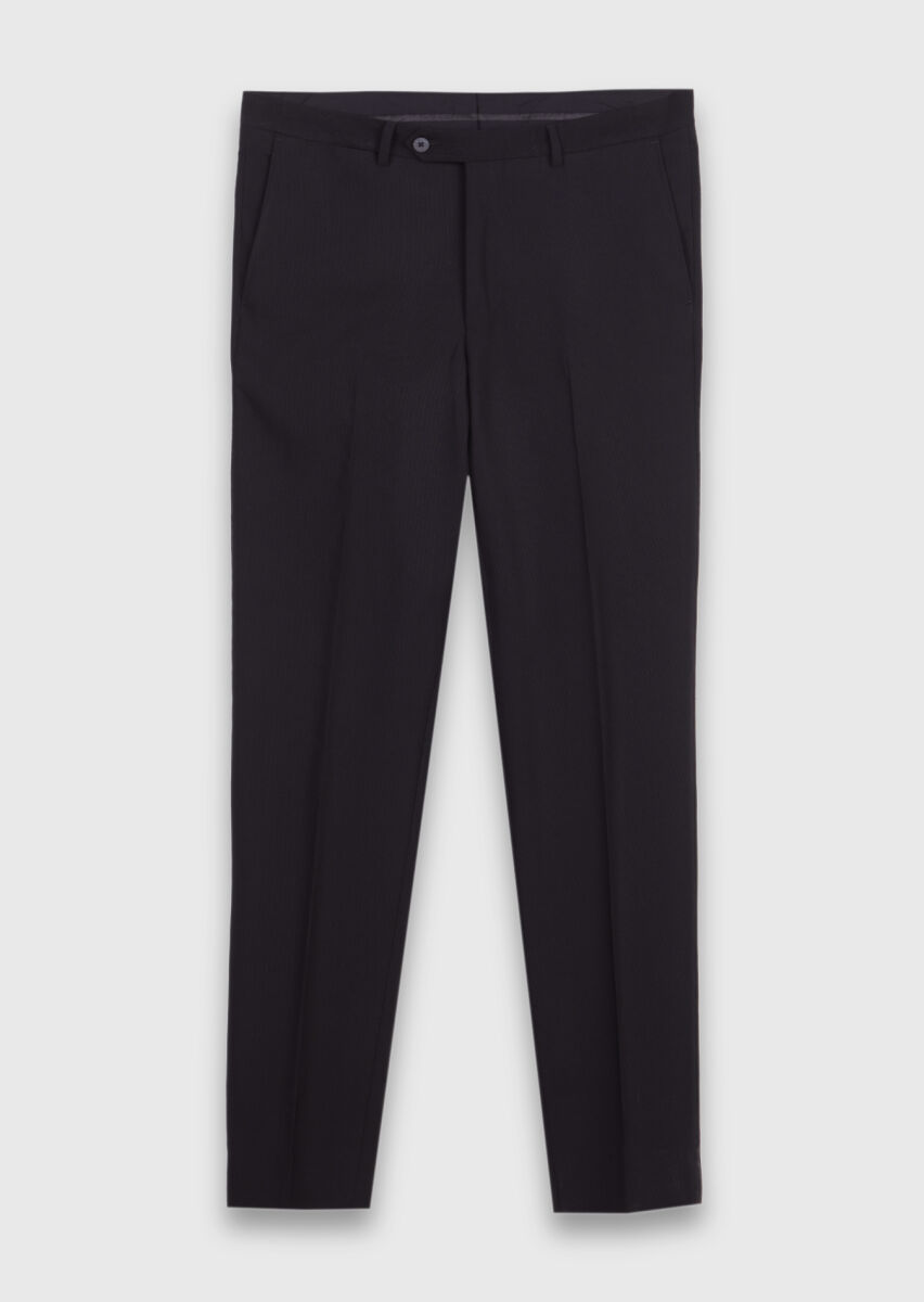 Black Plain Modern Fit Shawl Collar Weaving Tuxedo - 6