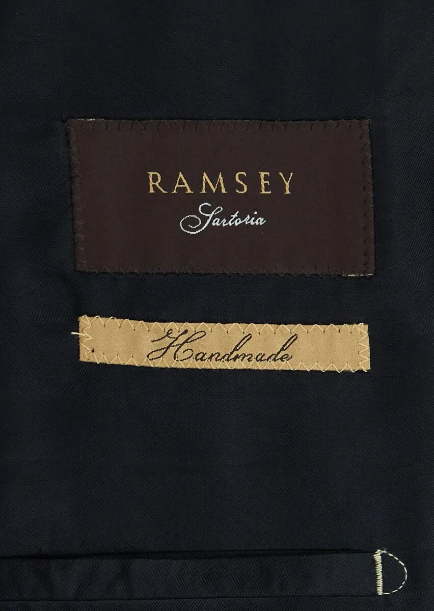 Black Plain Regular Fit 100% Wool Suit - 5