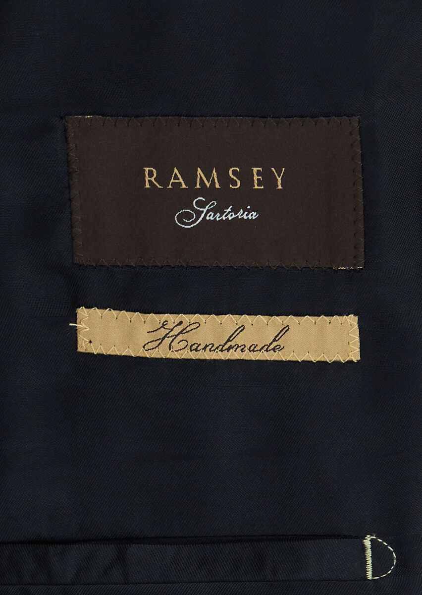 Black Plain Regular Fit 100% Wool Suit - 5