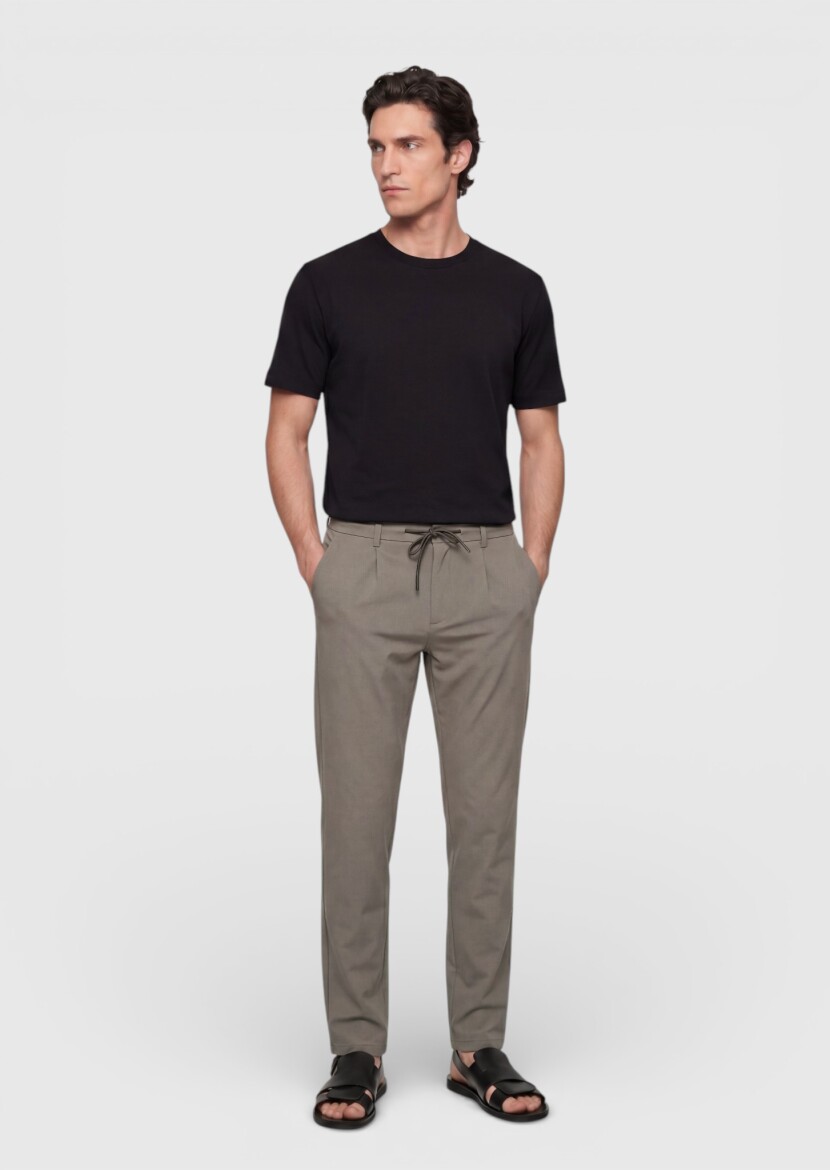 Black Plain Silk Blended T-Shirt - 3